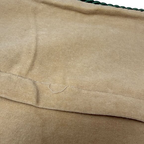 Christmas Needlepoint Pillow Cover Holly and Pine Cones Vintage Holiday Decor - Picture 9 of 10